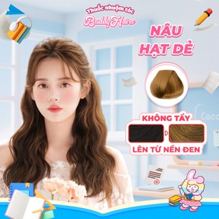 Thuốc nhuộm tóc màu NÂU HẠT DẺ, thuốc nhuộm tóc không cần tẩy, kem nhuộm tóc tại nhà Buddyhairs tặng kèm