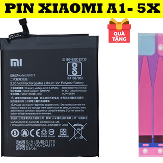  Pin Bn31 dành cho Xiaomi Mi A1 Mi 5X Redmi Note 5A BN31 3080mAh   Tặng seal dán pin   