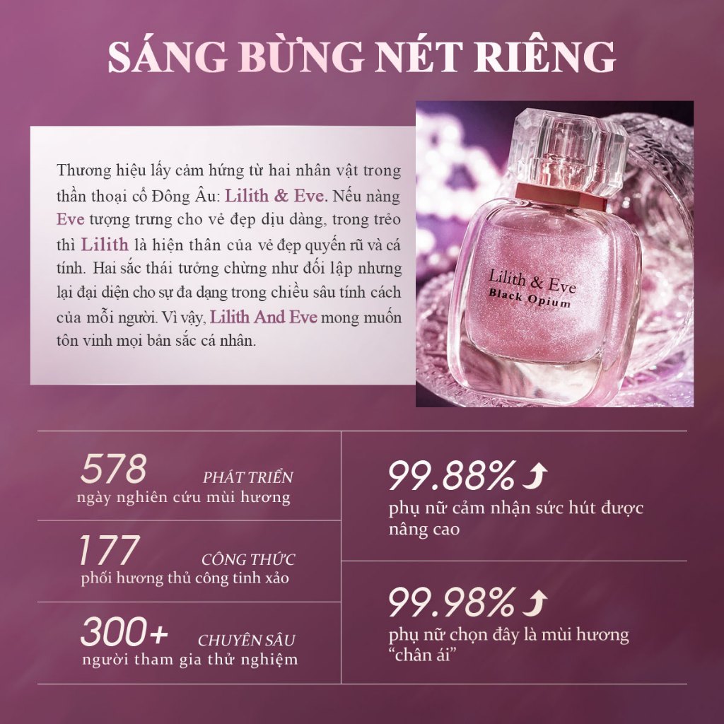 Nước Hoa Lilith and Eve Black Opium Eau de Perfum 30ml thơm lâu ngọt ngào quyến rũ gợi cảm 5h | BigBuy360 - bigbuy360.vn