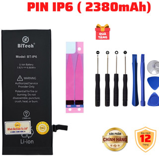  Pin Dung Lượng Cao BiTech BT-IP6   2380 mAh   - Tặng bộ vít mở + Seal dán pin 