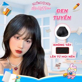 Thuốc nhuộm tóc màu ĐEN TUYỀN, ĐEN TỰ NHIÊN, thuốc nhuộm tóc không cần tẩy, kem nhuộm tóc tại nhà Buddyhairs tặng kèm dụ