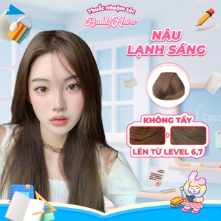 Thuốc nhuộm tóc Nâu Lạnh Sáng, Nâu Lạnh, Nâu Trà Sáng không cần dùng Thuốc tẩy tóc Buddyhairs, Buddyhair, Buddy.hairs