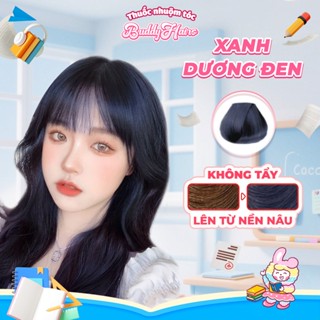 Thuốc nhuộm tóc màu XANH DƯƠNG ĐEN, XANH ĐEN, XANH THAN thuốc nhuộm tóc không cần tẩy, kem nhuộm tóc tại nhà Buddyhairs