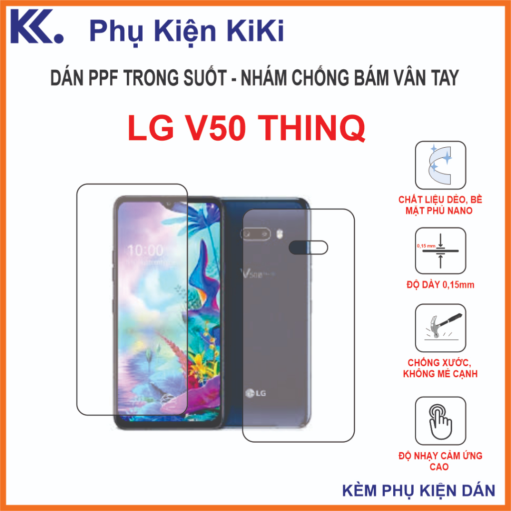 Miếng dán ppf LG V50 ( Lg v50 thinq 5g ) Dán ppf màn hình nhám trong