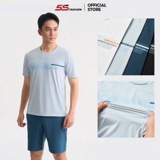 Áo Thun Nam 5S FASHION Chất Thể Thao Nhẹ Mát, In Phong Cách, Khỏe Khoắn Slimfit ATS25016