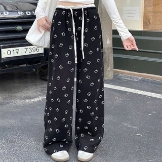  Quần nỉ in họa tiết Hello Kitty cạp trắng cực dễ thương dành cho nữ 