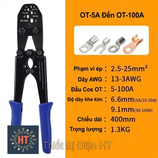Kìm bấm cos OT, SC, Cos pin, Cos trần, Cos tròn – Hàng chuẩn – Bảo hành 1 đổi 1