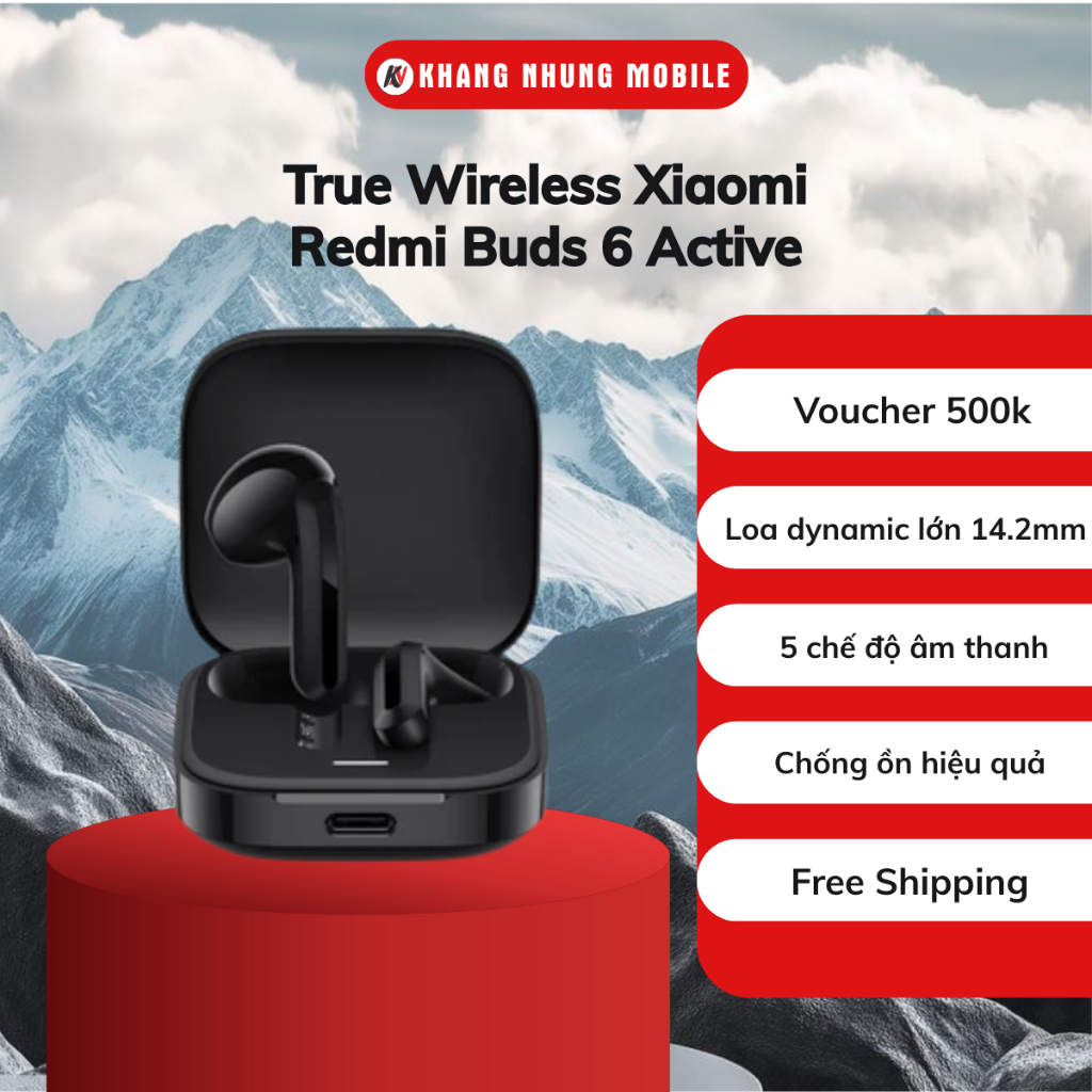 Tai nghe Bluetooth True Wireless Xiaomi Redmi Buds 6 Active - Khang Nhung Mobile | BigBuy360 - bigbuy360.vn