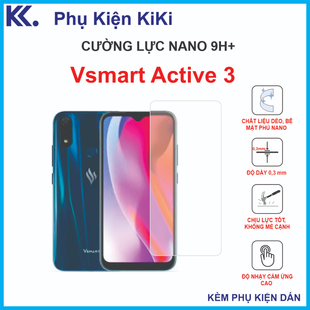 Cường lực Vsmart Active 3 Cường lực Nano Dẻo 9H+