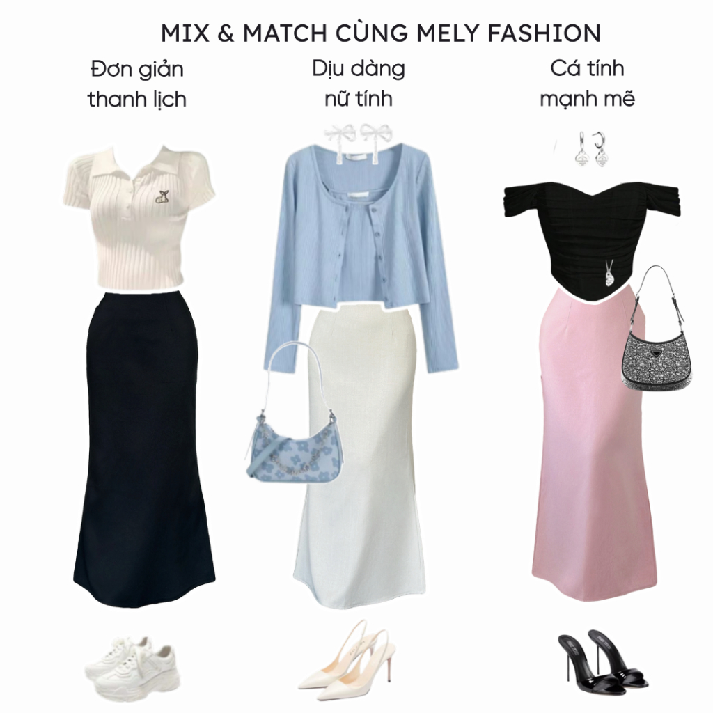 Chân váy đuôi cá xẻ tà Mely Fashion midi dáng dài công sở ôm body cạp cao tôn dáng dễ mặc dễ phối đồ có bigsize CV93 | BigBuy360 - bigbuy360.vn