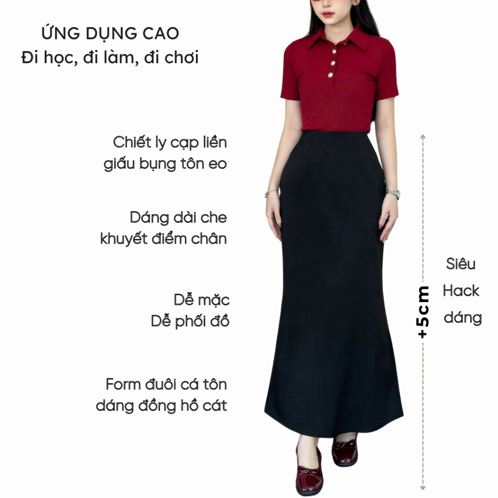 Chân váy đuôi cá xẻ tà Mely Fashion midi dáng dài công sở ôm body cạp cao tôn dáng dễ mặc dễ phối đồ có bigsize CV93 | BigBuy360 - bigbuy360.vn