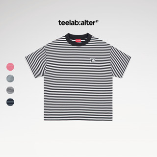 Áo Thun Boxy Teelab Kẻ Sọc Alter Tshirt New Logo In Lụa Local Brand Unisex TS328