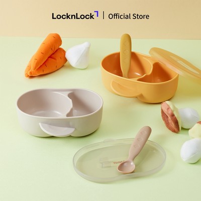 Bộ Tô muỗng LocknLock Little Luv Portable Bowl&Spoon cho bé kèm nắp HPP963 - 2 Màu