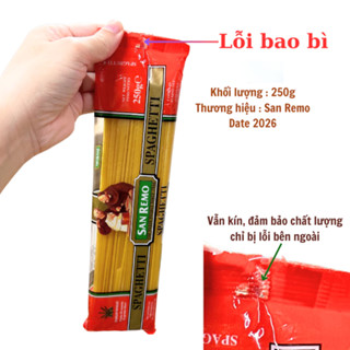 [Sale xả hàng lỗi bao bì] Mì ý spaghetti San Remo No.5 250g