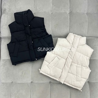 Áo Gile phao bé gái túi chéo (có sz của mẹ)