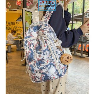  Balo đi học nữ họa tiết mèo xinh xắn cute chất dày dặn thời trang ullzang hàn quốc nhiều ngăn chống thấm nước BLS06B 
