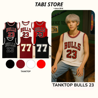 Áo Tank Top ba lỗ bóng rổ chất lưới mè Form Boxy Dáng Rộng CÁC SIZE DƯỚI 90KG | Áo Ba Lỗ BULLS 23