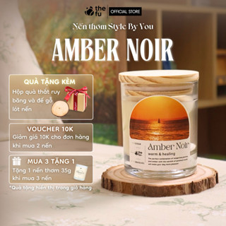  Nến Thơm Tinh Dầu Thiên Nhiên Thefu Lành Tính Handmade Mùi Amber Noir Hương Dịu Nhẹ Dễ Chịu 120G 
