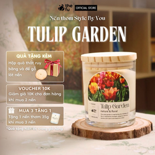  Nến Thơm Tinh Dầu Thiên Nhiên Thefu Lành Tính Handmade Mùi Tulip Garden Hương Dịu Nhẹ Dễ Chịu 120G 