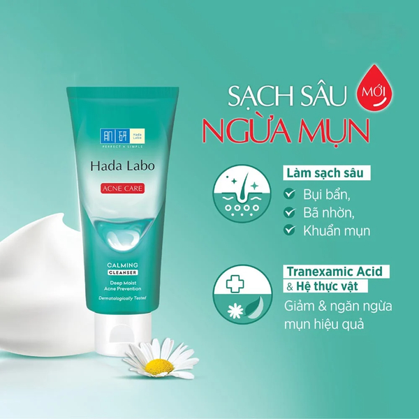Kem rửa mặt - Sữa rửa mặt Acnes Hadalabo 100g