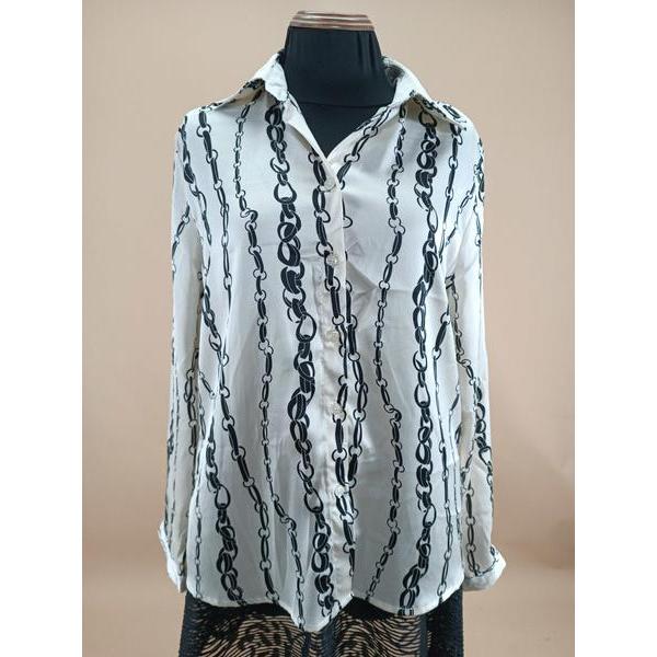 DIVIDED thanh lý - Áo sơ mi lụa tay dài bymo - Size XL