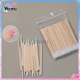 Tăm bông chùi khoé , chùi lem viền móng - set 100 cây