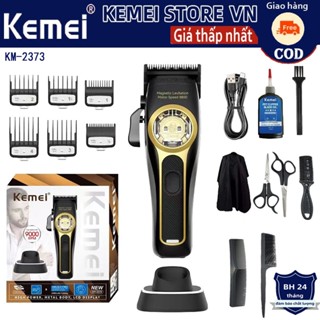 Kemei KM-2373 Mini Cắt Tóc Điện Tông Đơ Cắt Tóc Chuyên Nghiệp Nam Không Dây Cắt Tóc LCD Máy Cạo Râu Điện