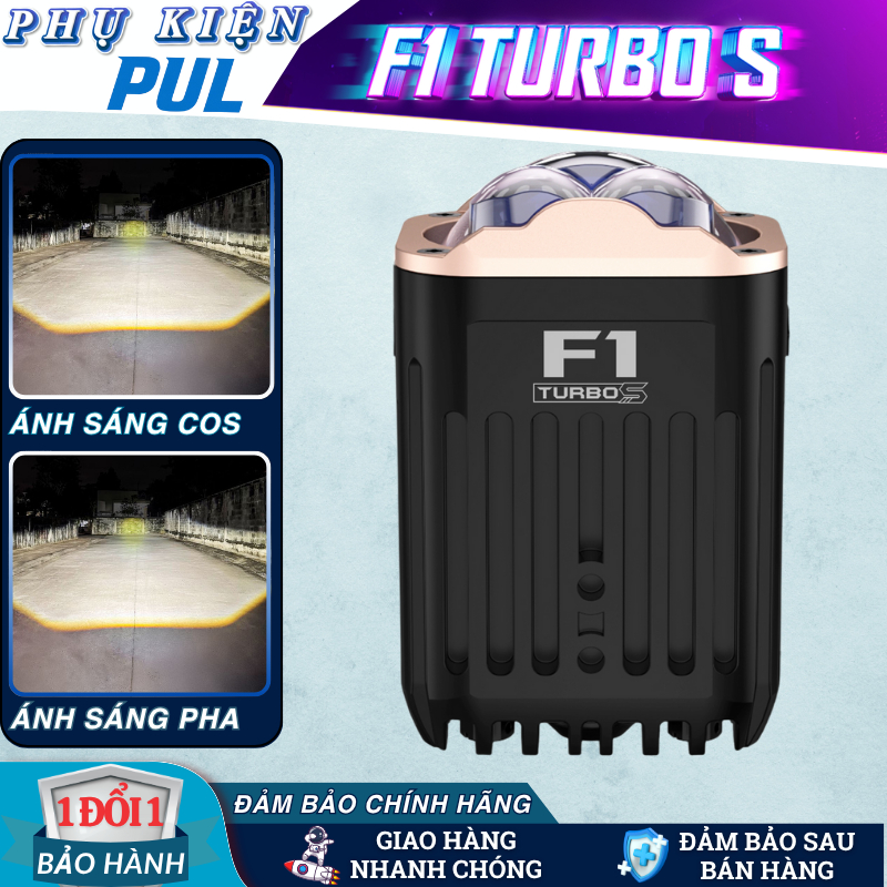 𝐓𝐈𝐓𝐀𝐍 𝐅𝟏 𝐓𝐔𝐑𝐁𝐎 𝐒, Đèn Trợ Sáng Bi Cầu Titan Moto F1 Turbo S Cos 42W Pha Gom 67W , Chống Nước IP68