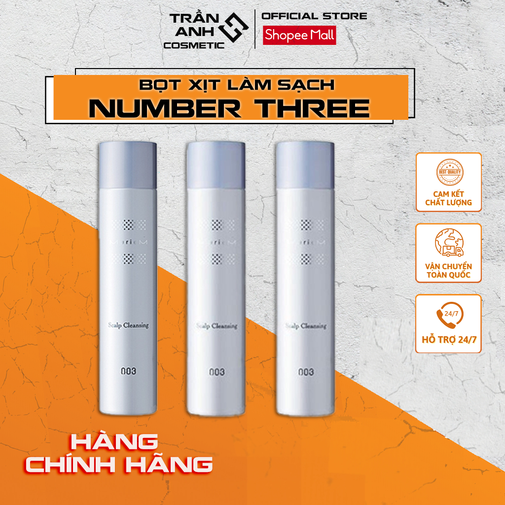 Xịt bọt làm sạch da đầu 003 Number Three Muriem Crystal Scalp Cleansing 250ml - Nhật
