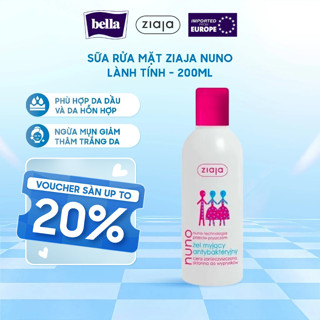  Sữa rửa mặt Ziaja Nuno ngừa mụn trắng da hỗ trợ cho da dầu và da hỗn hợp không kích ứng 200ml 