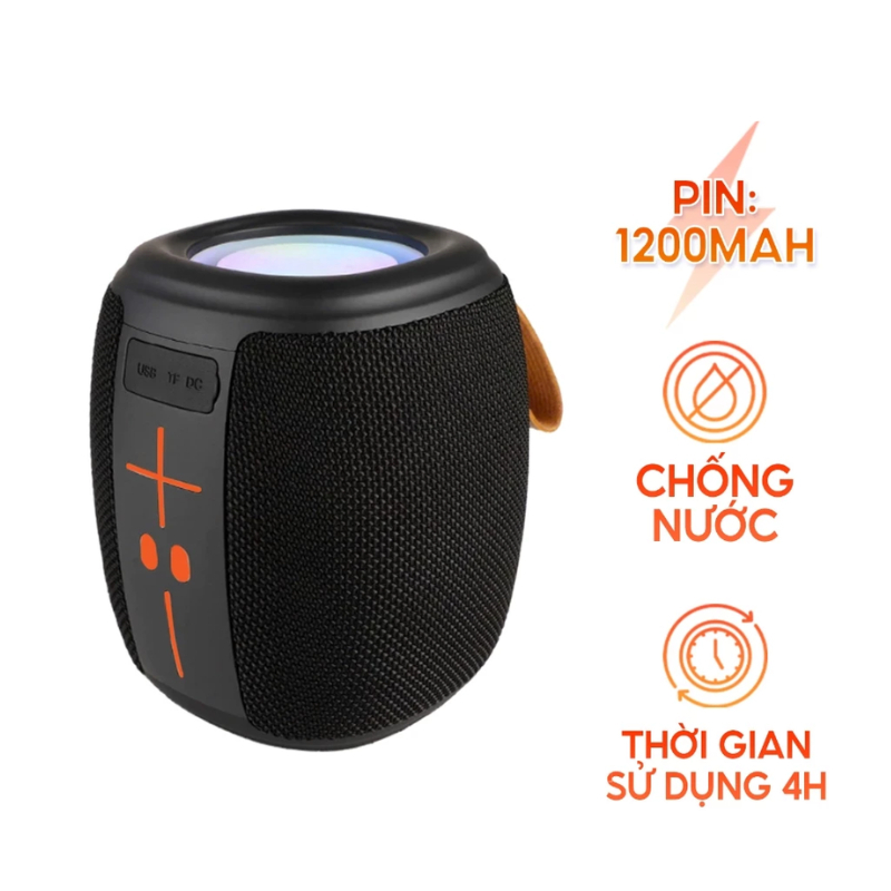 Loa bluetooth HM-805, loa xách tay âm bass cực mạnh thiết kế đèn LED hiện đại , chống nước , pin trâu