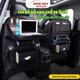  Túi Để Đồ Sau Ghế ô Tô  Túi Treo Lưng Ghế Xe Hơi Chất Liệu Da Pu Cao Cấp  Loại có bàn ăn  khaihuyauto 