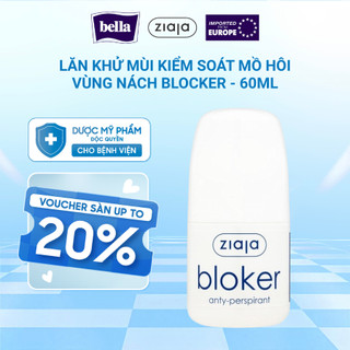  Lăn Khử Mùi Kiểm Soát Mồ Hôi Vùng Nách Ziaja Blocker 60ml Thấm Nhanh Không Để Lại Vệt Trên Áo 