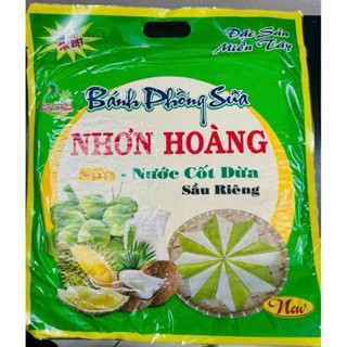  COMBO 5 Gói 220g Bánh Phồng Sữa Nhơn Hoàng Sầu Riêng Nước Cốt Dừa - Bánh Tráng Sữa Dừa Vị Sầu - Đặc Sản Miền Tây 