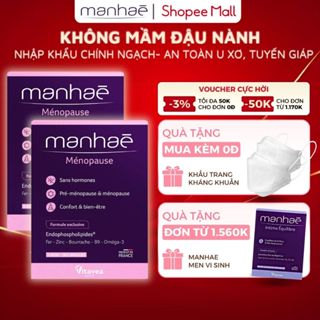Combo 2 viên uống Manhea cân bằng nội tiết tố nữ,bổ sung dưỡng chất, điều hòa kinh nguyệt 30 viên
