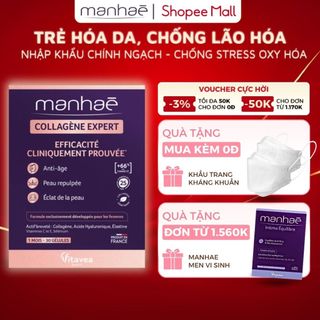 Collagen Thủy Phân Manhae Đẹp Da Từ Bên Trong, Ngừa Nếp Nhăn Cho Làn Da Trắng Sáng Rạng Ngời 30 Viên
