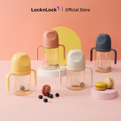 Bình tập uống cho bé LocknLock Little Luv First PPSU Straw Cup có ống hút dung tích 280ml HAP914 / dung tích 350ml HAP91