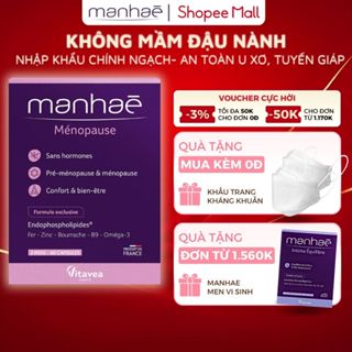 Bổ sung nội tiết tố nữ Manhae Nutrisante điều hòa kinh nguyệ,t giảm khô hạn,  tăng cường sinh lý nữ từ Pháp