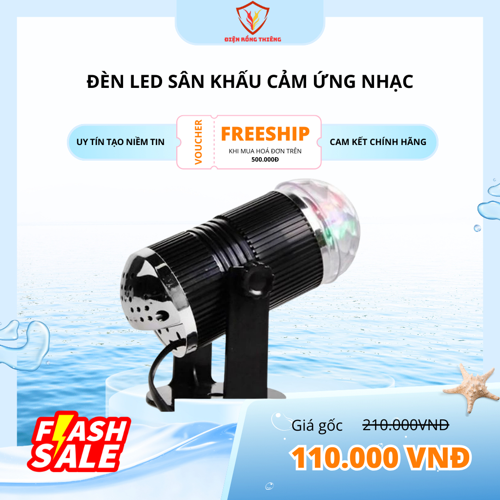 Đèn Led Sân Khấu Cảm Ứng Nhạc – Đèn DJ Mini, Trang Trí Tiệc, Quán Cafe
