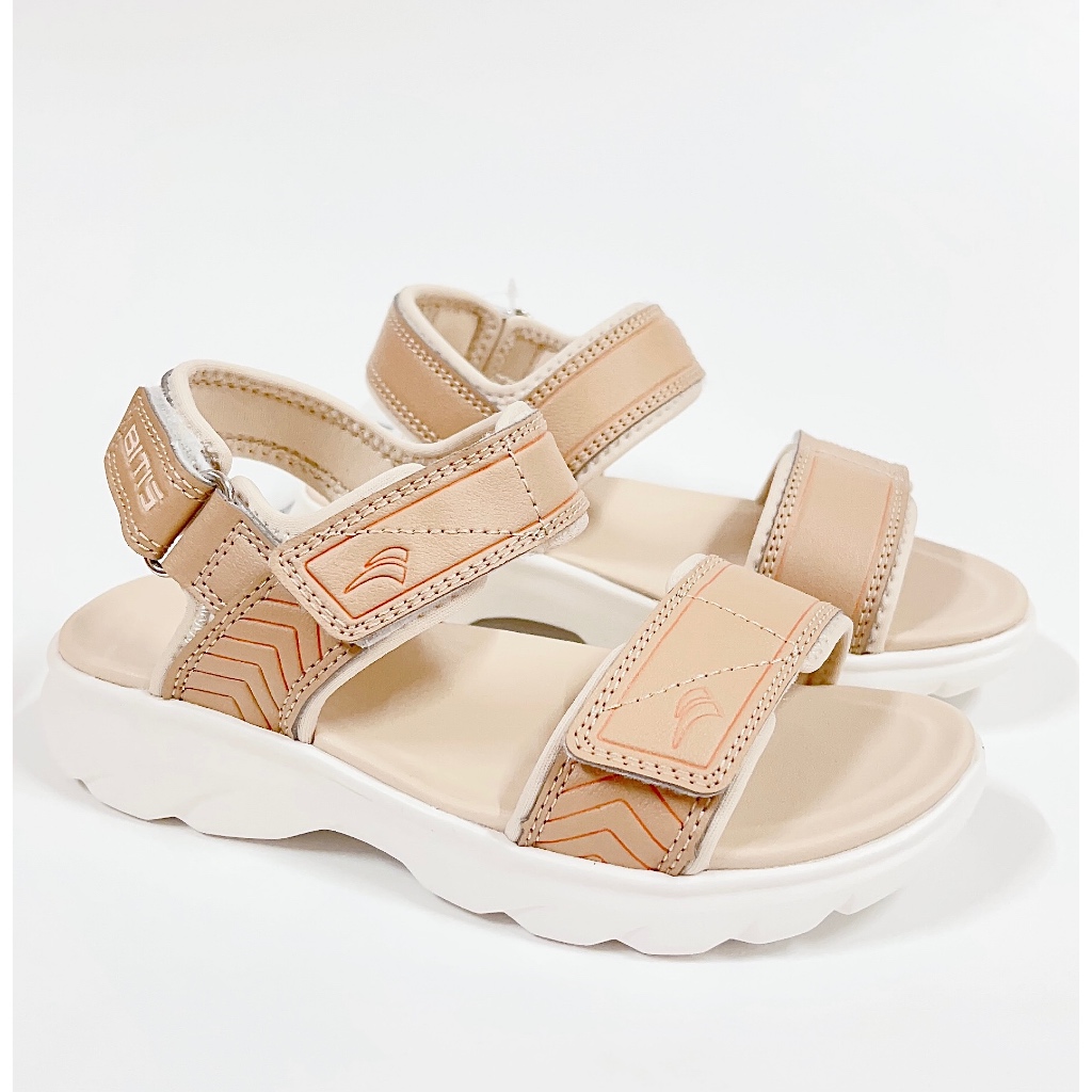 (ẢNH THẬT) Dép quai hậu Biti s nữ quai da màu be