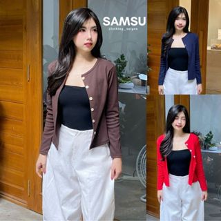[MÀU MỚI] Áo Khoác Cardigan Trơn Nhiều Màu Peonyb Mùa Thu Đông Kiểu Dáng Bánh Bèo Tiểu Thư Hotgirl Đẹp Samsu.clothing