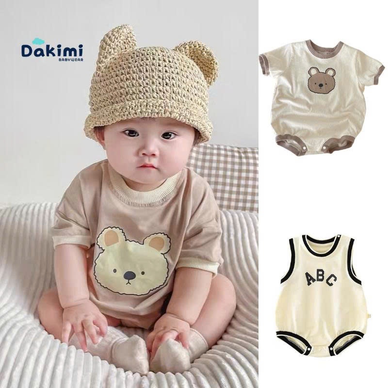 Body Chip Cộc Tay Dakimi chất thun lạnh ,đồ liền thân dành cho bé trai bé gái sơ sinh 0-12M