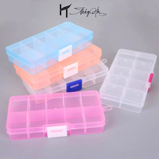  Hộp Nhựa 10 Ô - 8 Ô Đựng Mi Fan Móng Nail Box Phụ Kiện Nối Mi Dụng Cụ Nối Mi Thúy Hà 