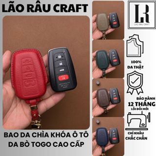  Bao da chìa khoá xe ô tô Toyota  Camry 2019-2024 Cross 2022-2025  bọc chìa khoá xe hơi da bò Togo thật TOY_D4 