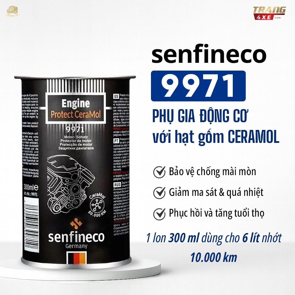 Phụ Gia Nhớt Cao Cấp Senfineco 9971 Engine Protect CeraMol (300ml) - Nhập Khẩu Đức - Trang4xe