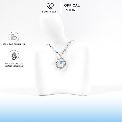 Dây Chuyền Bạc 925 Blue Peach DC Butterfly Moon Star - Moonstone DC854