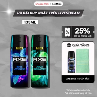 [LIVE] Xịt thơm nước hoa cao cấp AXE 135ml, Fine Fragrance mist lưu hương tinh tế và khử mùi lên tới 72h