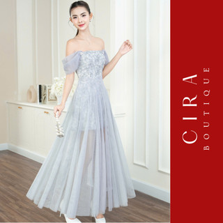  Cira Boutique Đầm Trễ Vai Ren Hoa Phối Lưới Xoè Tiểu Thư Công Chúa Dành Cho Đi Tiệc & Đi Chơi D1399 