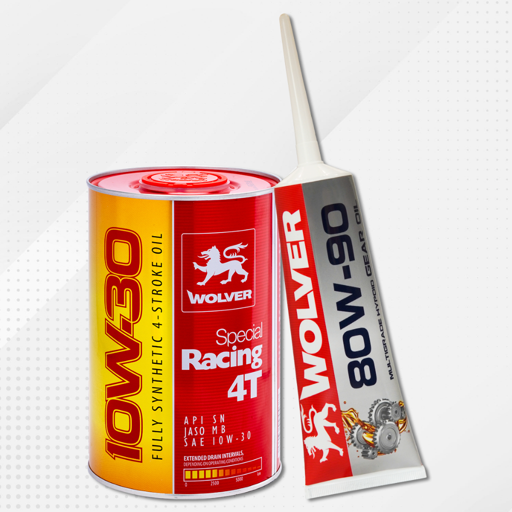 Combo nhớt xe tay ga WOLVER SPECIAL RACING 10W30 - Wolver 10w30 JASO MB 0.8L - GWMB09