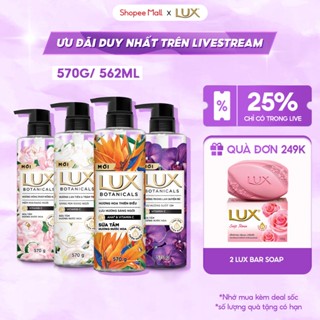 [Live] Chai lẻ / COMBO 3 Sữa Tắm Lux Botanical Hương Nước Hoa Cao Cấp Sáng Mịn Rạng Ngời 570G (562ML)